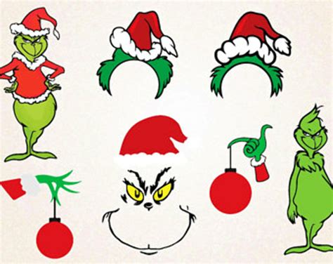 Free File Resting Grinch Face, Svg Png Dxf Eps Cricut.