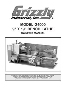 Read Online Grizzly G4000 User Guide 