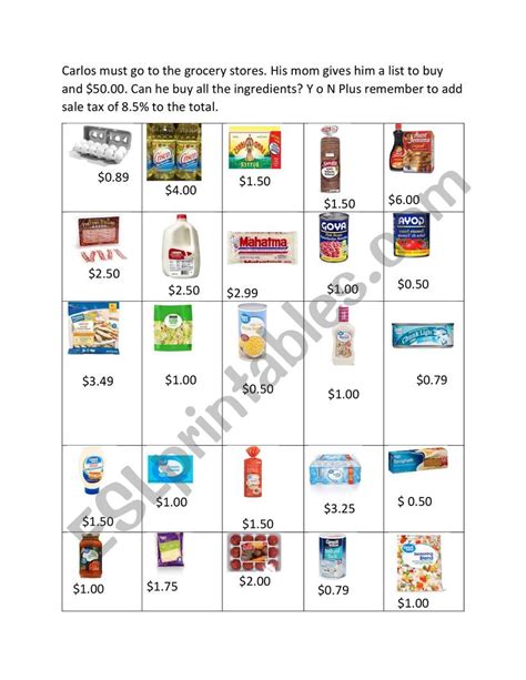Grocery Math Lesson Plans Amp Worksheets Reviewed By Grocery Math - Grocery Math