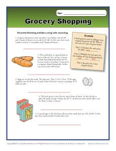 Grocery Shopping 6th Grade Ratio Worksheets Ratio Worksheet For 6th Grade - Ratio Worksheet For 6th Grade