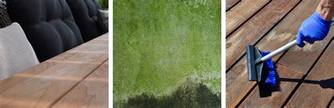 groene aanslag tuintafel