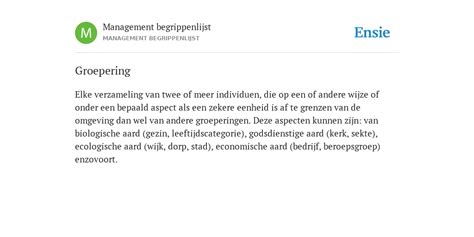 groepering definitie