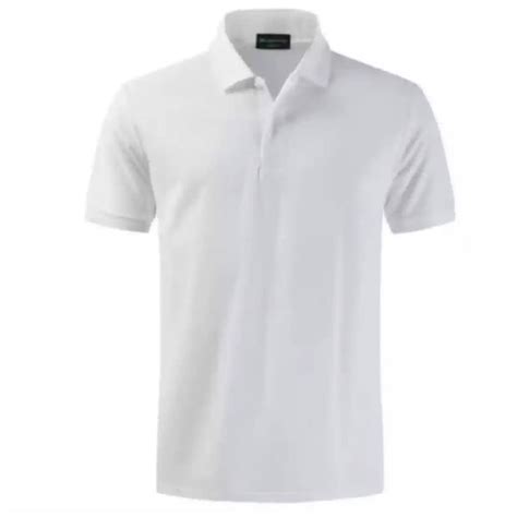Grosir Baju Atasan Seragam Putih  Polo Shirt Pria Pendek Kerah Hitam Kaos Grosir - Grosir Baju Atasan Seragam Putih