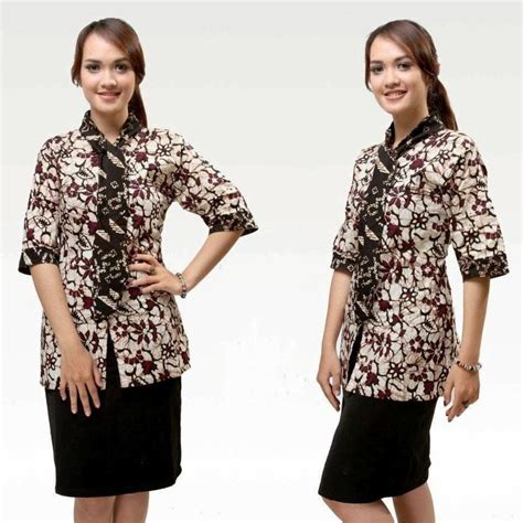 Grosir Baju Batik Seragam Wanita Kantor Bls676ct Xl Grosir Batik Seragam Cikarang - Grosir Batik Seragam Cikarang