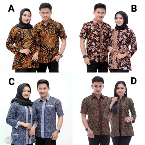 Grosir Batik Seragam Cikarang  Couple Batik Baju Pria Wanita Batik Seragam Kantor - Grosir Batik Seragam Cikarang