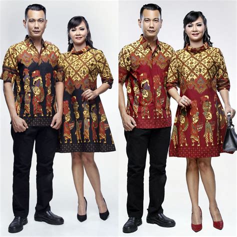 Grosir Seragam Batik Solo  Jual Couple Seikha 23 Couple Kebaya Batik Kemeja - Grosir Seragam Batik Solo