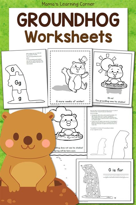 Groundhog Activities And Worksheets Mamas Learning Corner Worksheet Of Groundhog  Preschool - Worksheet Of Groundhog, Preschool