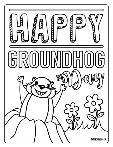 Groundhog Day Coloring Pages Mommymadethat Com Groundhogs Day Coloring Page - Groundhogs Day Coloring Page