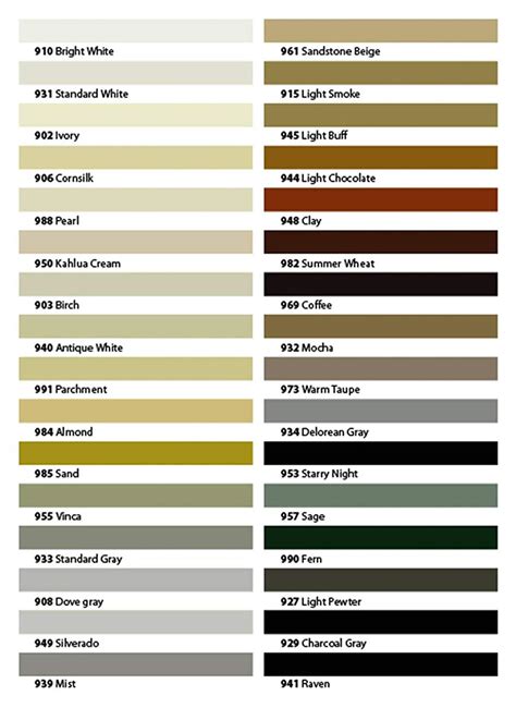 grout colors