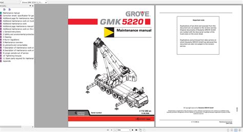 Read Grove Tms475 Crane Manual 