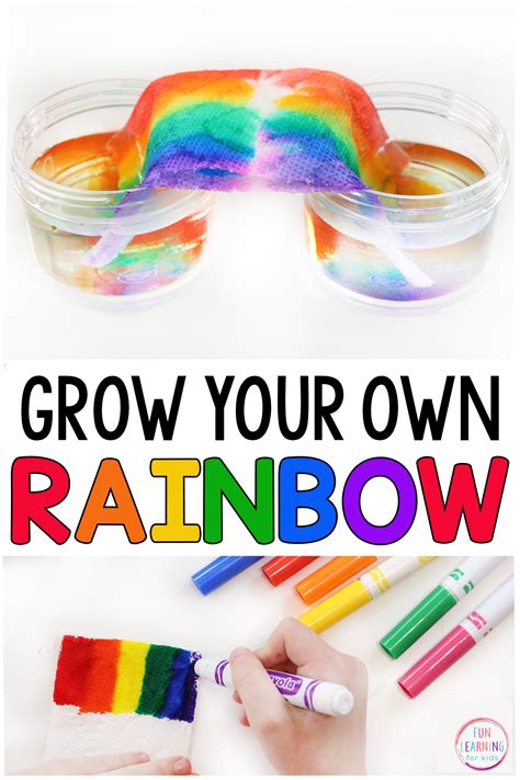 Grow A Rainbow Science Experiment Fun Learning For Rainbow Science Activity - Rainbow Science Activity
