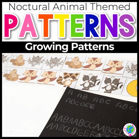 Growing Patterns With Nocturnal Animals Free Printable Growing Patterns 1st Grade - Growing Patterns 1st Grade