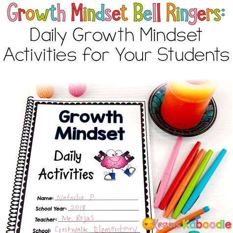 Growth Mindset Bell Ringers Daily Activites For Your Growth Mindset  4th Grade - Growth Mindset, 4th Grade