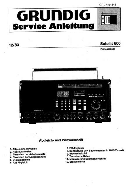 Read Grundig 600 User Guide 