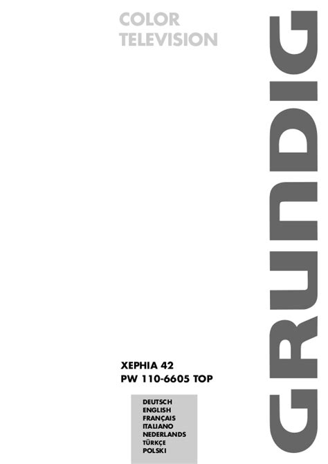 Download Grundig Xephia User Guide 