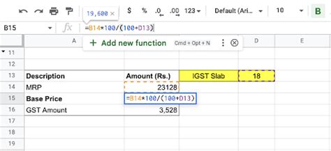 gst itc calculation in excel