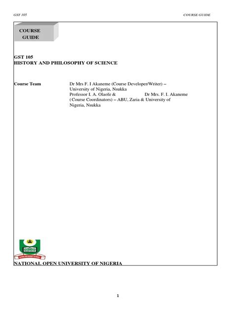 Full Download Gst 105 History And Philosophy Of Science 