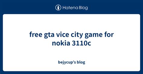 gta vice city games for nokia
