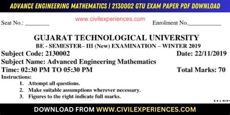 Read Gtu Advance Engineering Mathematics 