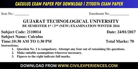 Download Gtu Exam Paper 1St Sem 