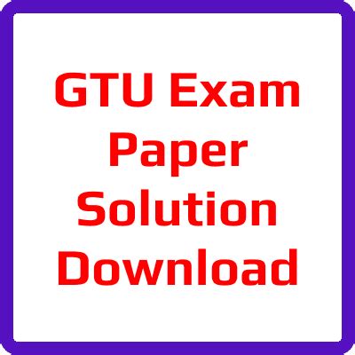 Full Download Gtu Exam Papers Solution 