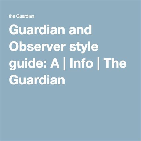 Download Guardian Editorial Style Guide 