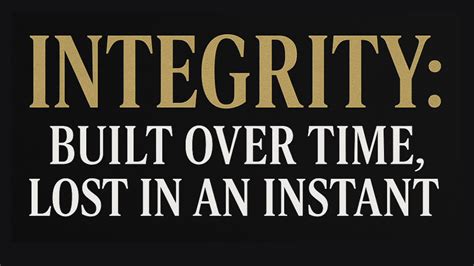Guess Integrity Is Lost When The Metaphors Doesn't Reach You