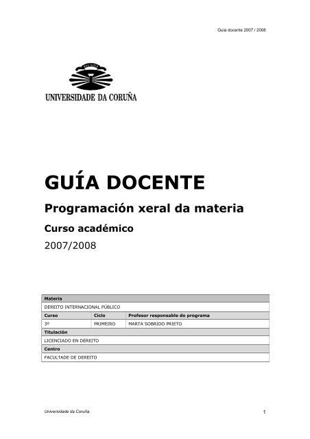 Guia Docente Udc