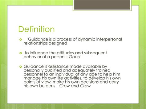guidance meaning