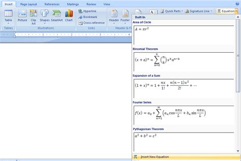 Guide Equation Word 2007