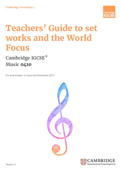 guide for igcse music