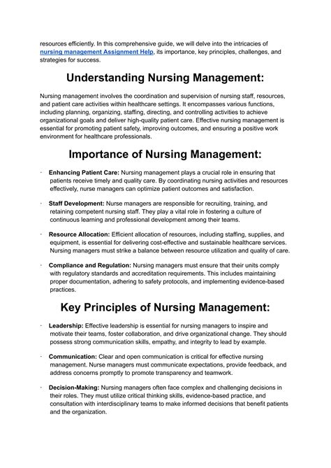 guide to nursing management and leadership guide