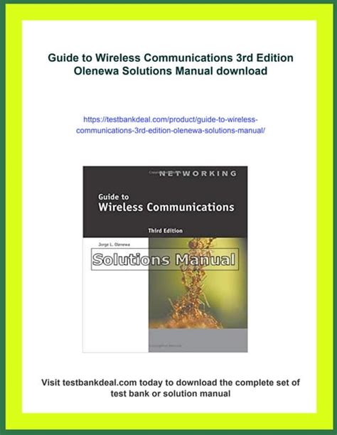 Guide To Wireless Communications 3rd Edition