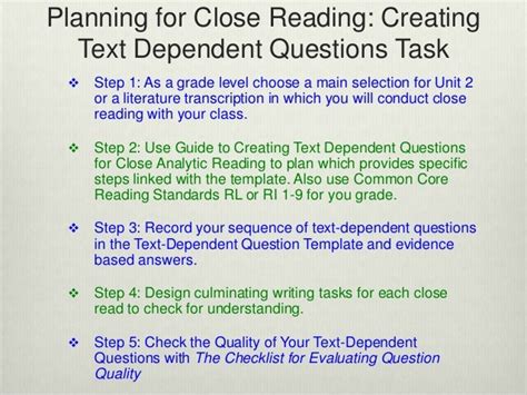 Full Download Guide To Creating Text Dependent Questions For Close Analytic Reading 