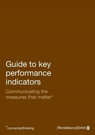 Full Download Guide To Key Performance Indicators Pwc Audit And 