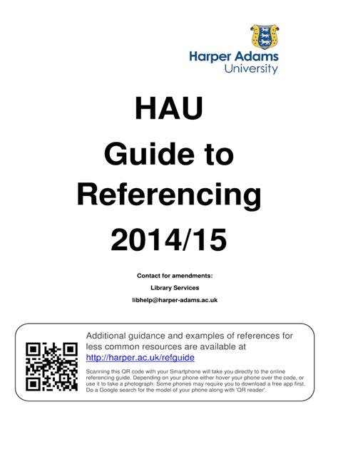 Download Guide To Referencing Harper Adams University 