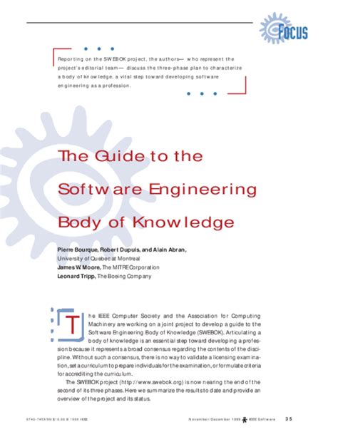 Download Guide To The Software Engineering Body Of Knowledge 