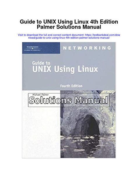 Full Download Guide To Unix Using Linux Fourth Edition Answers 