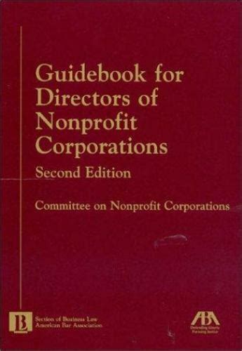 Download Guidebook For Directors Of Nonprofit Corporations Second Edition 