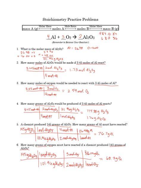 Guided Practice Problems 11 Stoichiometry