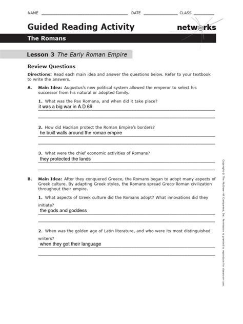 Guided Reading Activity 3 3 Answers
