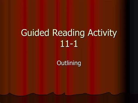 Read Online Guided Reading Activity 11 1 