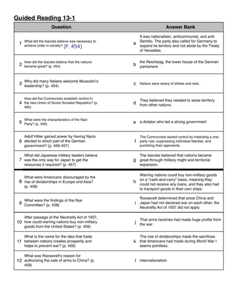 Read Online Guided Reading Activity 13 1 