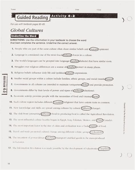 Read Online Guided Reading Activity 4 1 World Population Answer Key 