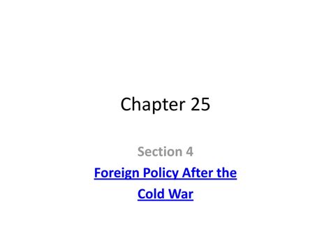 Read Guided Reading Foreign Policy After The Cold War Answers Chapter 25 Section 4 