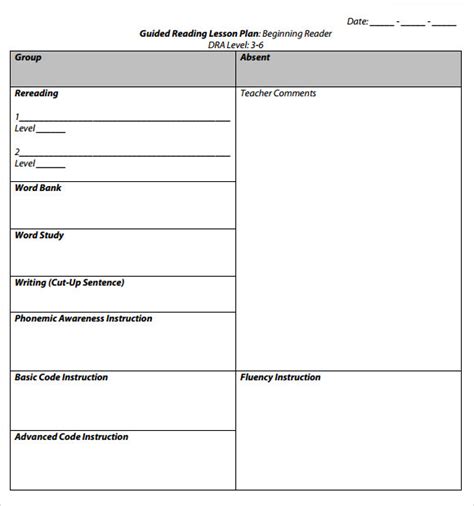 Download Guided Reading Lesson Plan Curriculum Austin Isd 