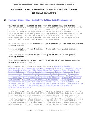 Full Download Guided Reading Origins Of The Cold War Answers 