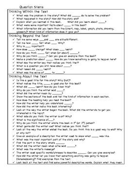 Read Online Guided Reading Question Stems 