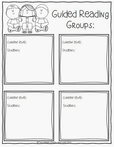 Read Online Guided Reading Template First Grade 