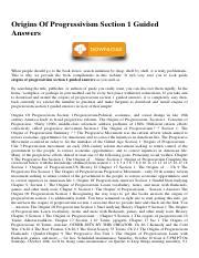 Full Download Guided The Origins Of Progressivism Answers Fdnwa 